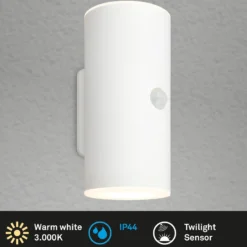 Aplique LED recargable para exterior, blanca, sensor, arriba/abajo