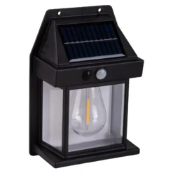 Aplique LED solar para exterior Mira, sensor, negro, juego de 2 IP44