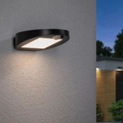 Aplique LED solar para exterior Paulmann Ryse, antracita