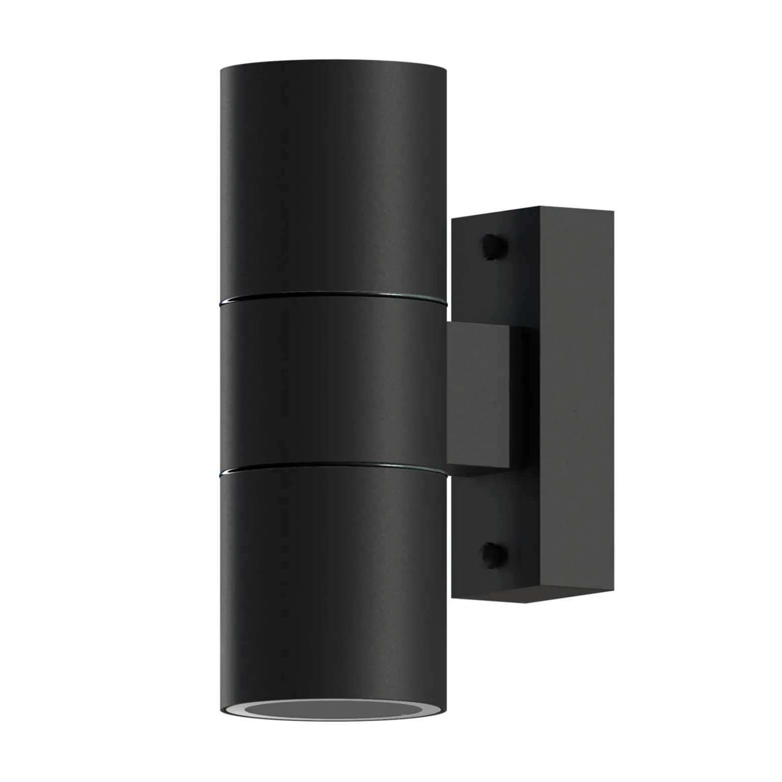 Aplique para exterior Calex GU10 acero inoxidable, arriba/abajo, 17 cm, negro