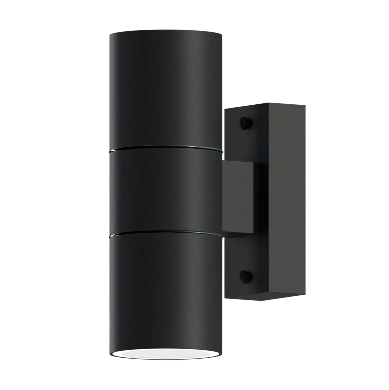 Aplique para exterior Calex GU10 acero inoxidable, arriba/abajo, 17 cm, negro