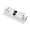Aplique para exterior CAN, blanco, 2 luces, Ø 8 cm, IP65, metal, GU10
