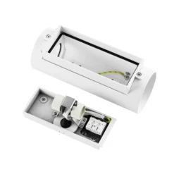 Aplique para exterior CAN, blanco, 2 luces, Ø 8 cm, IP65, metal, GU10