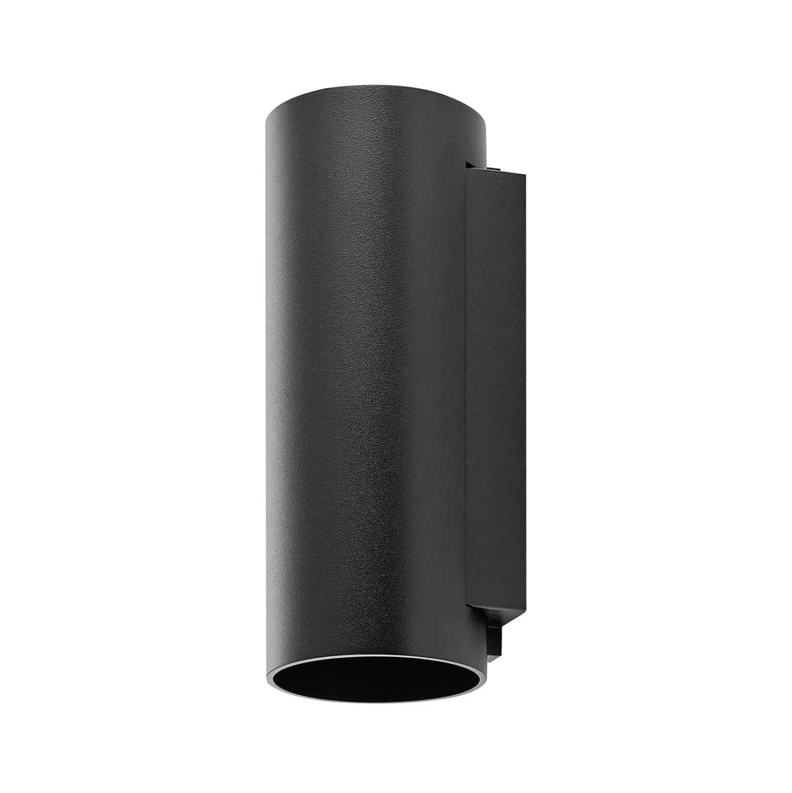 Aplique para exterior CAN, negro, 2 luces, Ø 8 cm IP65 metal GU10