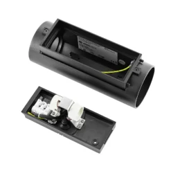 Aplique para exterior CAN, negro, 2 luces, Ø 8 cm IP65 metal GU10