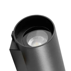 Aplique para exterior CAN, negro, 2 luces, Ø 8 cm IP65 metal GU10