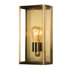 Aplique para exterior Carpi, latón, ancho 20,5cm