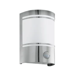 Aplique para exterior Cerno, detector de movimiento, acero inoxidable