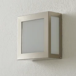 Aplique para exterior con sensor Aqua Legendo Mini, acero inoxidable