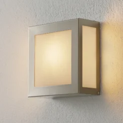 Aplique para exterior con sensor Aqua Legendo Mini, acero inoxidable