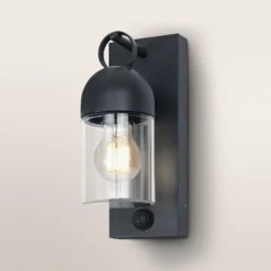 Aplique para exterior con sensor OSRAM ENDURA CLASSIC COWBELL, gris, IP65