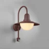 Aplique para exterior con sensor NORMAN, óxido, Ø 30 cm Metal/vidrio IP44
