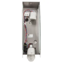 Aplique para exterior cuadrado de acero inoxidable con sensor