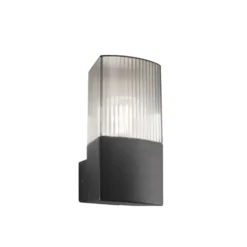 Aplique para exterior DARK, antracita/gris humo, acero inoxidable, con sensor