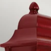 Aplique para exterior Deco Lane, rojo, farol, aluminio, IP44