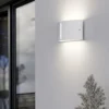 Aplique para exterior EGLO POGGIARELLO, blanco, con ranura, 22 cm, IP54