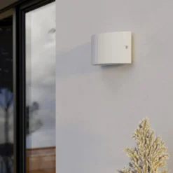 Aplique para exterior EGLO POGGIARELLO, blanco, con ranura, 22 cm, IP54