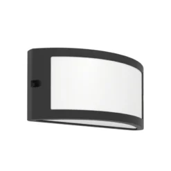 Aplique para exterior EGLO POGGIARELLO, negro, de 22 cm de diámetro, IP54