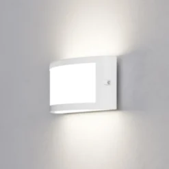 Aplique para exterior EGLO POGGIARELLO, blanco, plano, 22 cm, IP54