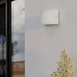 Aplique para exterior EGLO POGGIARELLO, blanco, plano, 22 cm, IP54