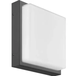 Aplique para exterior Ernest, grafito, 25 x 25 cm, E27, acero inoxidable