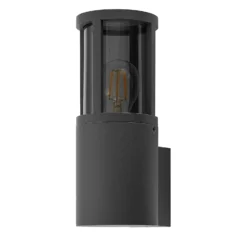 Aplique para exterior Facado II, gris/gris humo Ø 11 cm IP65 metal