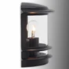 Aplique para exterior Hollywood elegante, negro