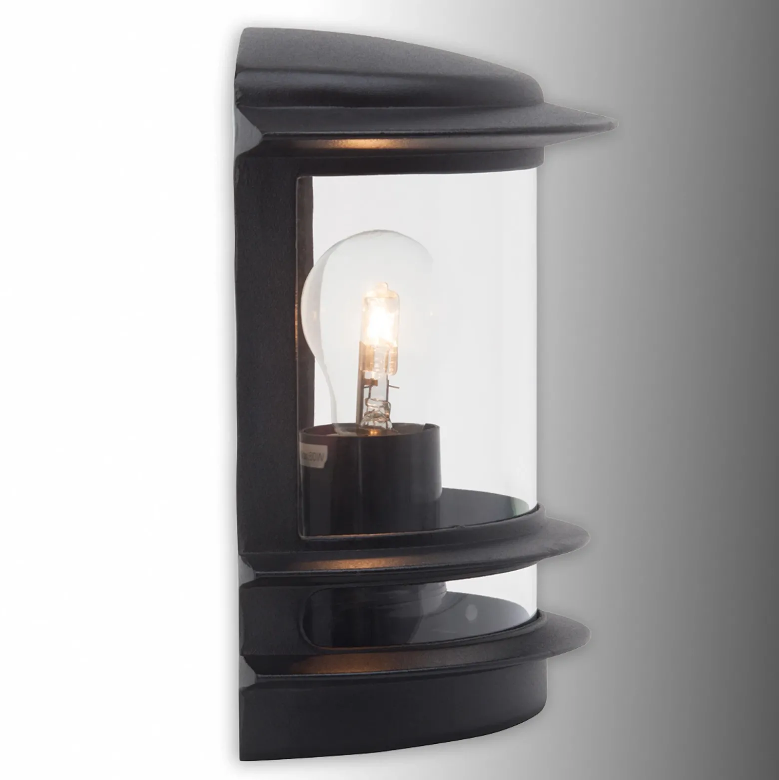 Aplique para exterior Hollywood elegante, negro