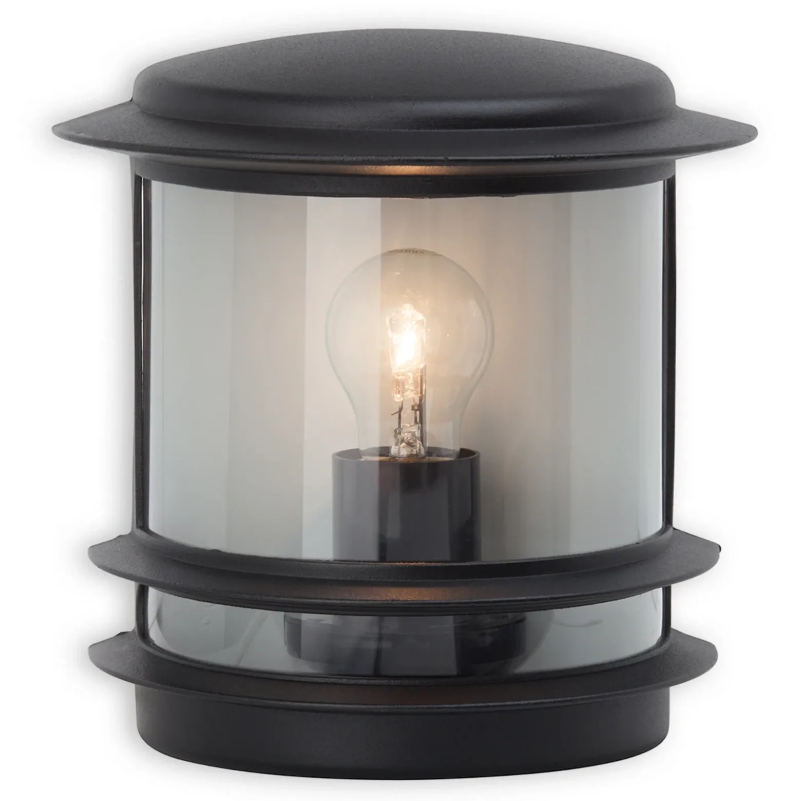 Aplique para exterior Hollywood elegante, negro