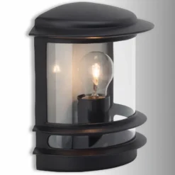 Aplique para exterior Hollywood elegante, negro