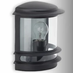 Aplique para exterior Hollywood elegante, negro
