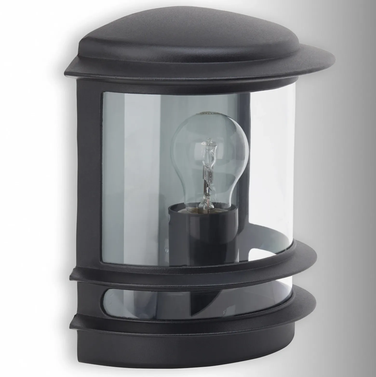 Aplique para exterior Hollywood elegante, negro
