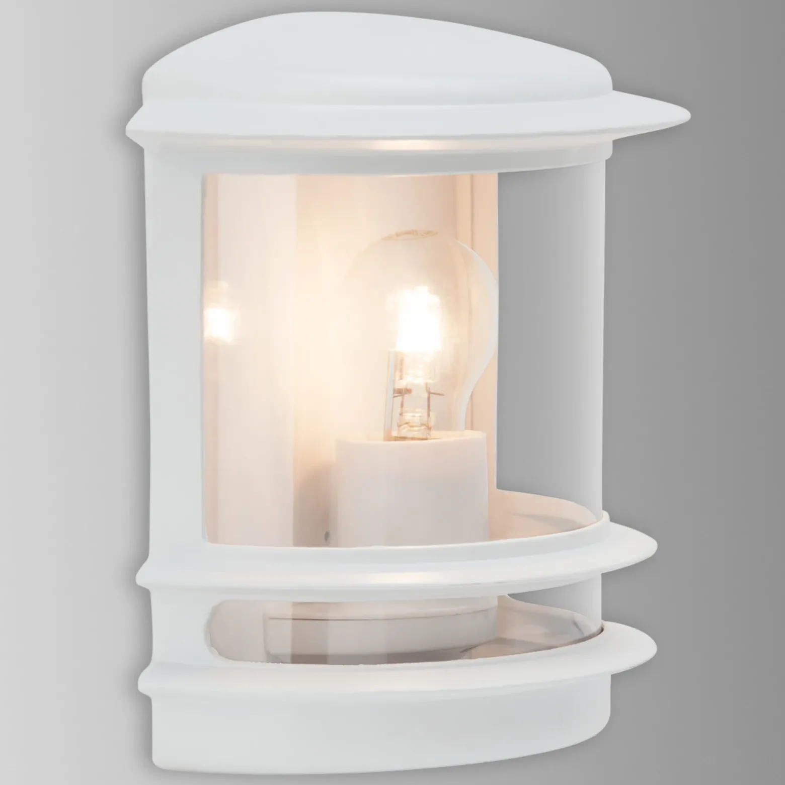 Aplique para exterior Hollywood elegante, blanco
