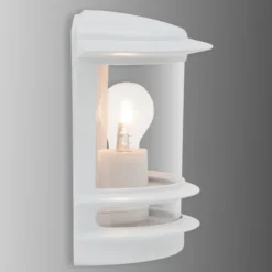 Aplique para exterior Hollywood elegante, blanco