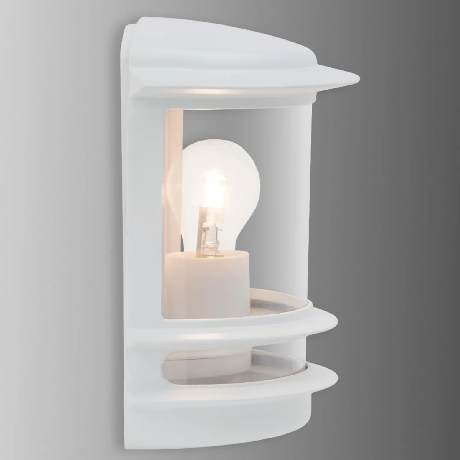 Aplique para exterior Hollywood elegante, blanco