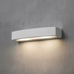 Aplique para exterior Ideal Lux Andromeda, blanco, ancho 45 cm, E27