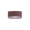 Aplique para exterior Ideal Lux Andromeda café, ancho 22 cm, aluminio