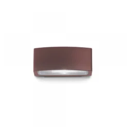 Aplique para exterior Ideal Lux Andromeda café, ancho 22 cm, aluminio