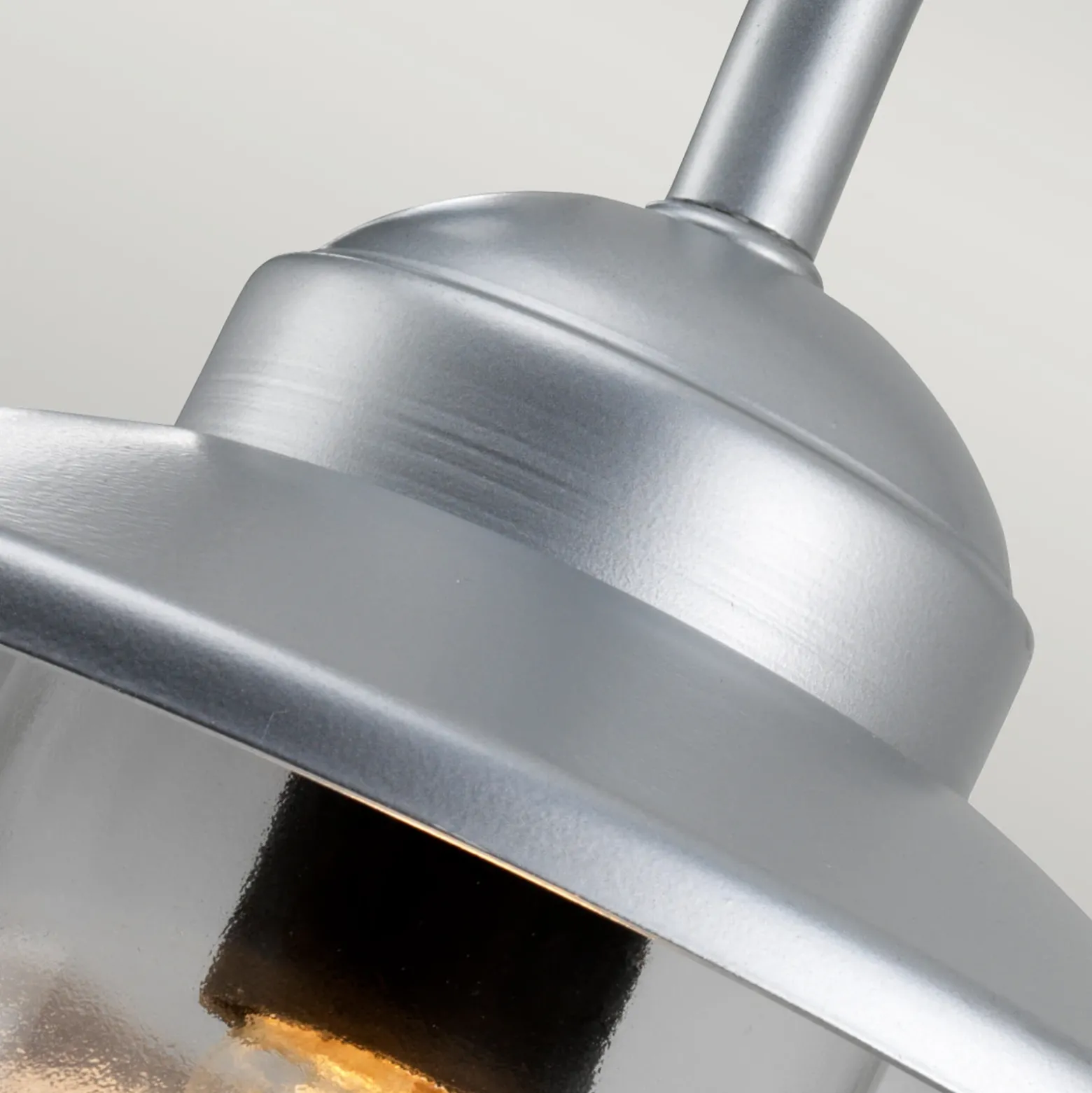 Aplique para exterior Klampenborg, plateada, farol, acero inoxidable, IP44