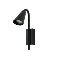 Aplique para exterior Lindby Sorvete, negro, metal, altura 33 cm