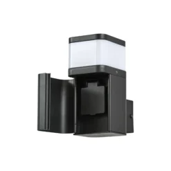 Aplique para exterior Lindby Teyon, con enchufe, negro, IP44 G9