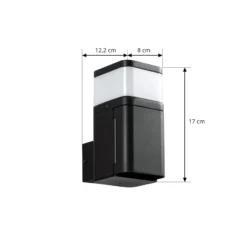 Aplique para exterior Lindby Teyon, con enchufe, negro, IP44 G9
