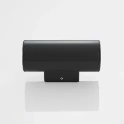 Aplique para exterior Lindby Nati, 22 cm, antracita, IP54, redondo