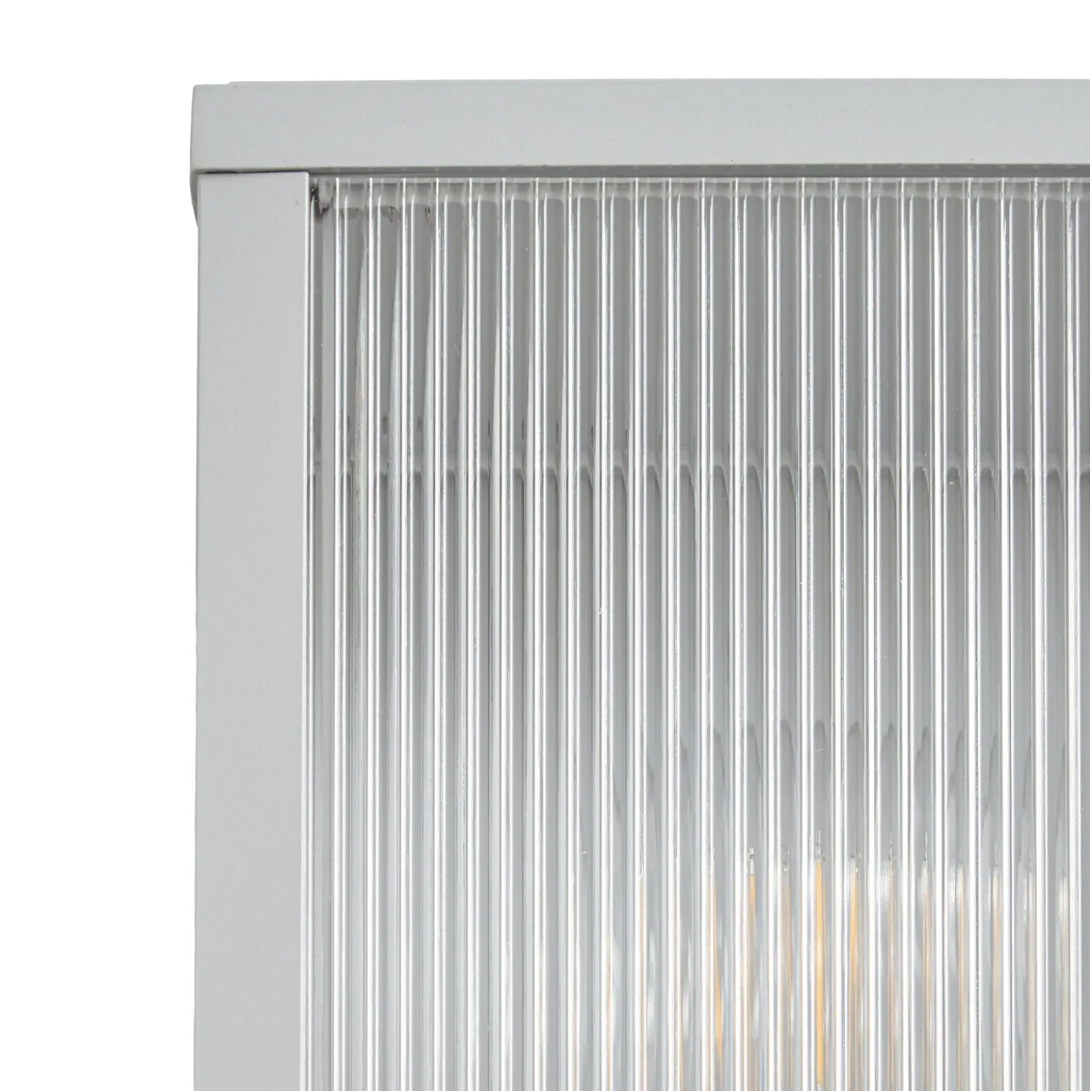 Aplique para exterior Lindby Peldar, gris/estriada, 26 cm, con sensor