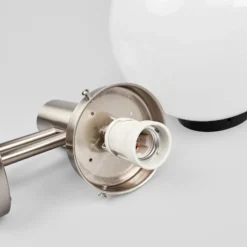 Aplique para exterior Lindby «Nada», acero inoxidable, cristal, sensor, E27