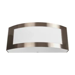 Aplique para exterior Lindby «Raja», 25 cm de ancho, acero inoxidable, IP44, E27