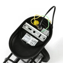 Aplique para exterior Lindby Ankea, negro, altura 28 cm, IP23, E27