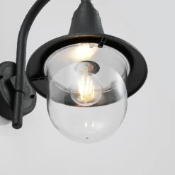 Aplique para exterior Lindby Nalevi, 41 cm, resistente al agua salada, E27, IP44