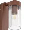Aplique para exterior Lindby Kaliro, óxido, 24 cm, IP54, sensor