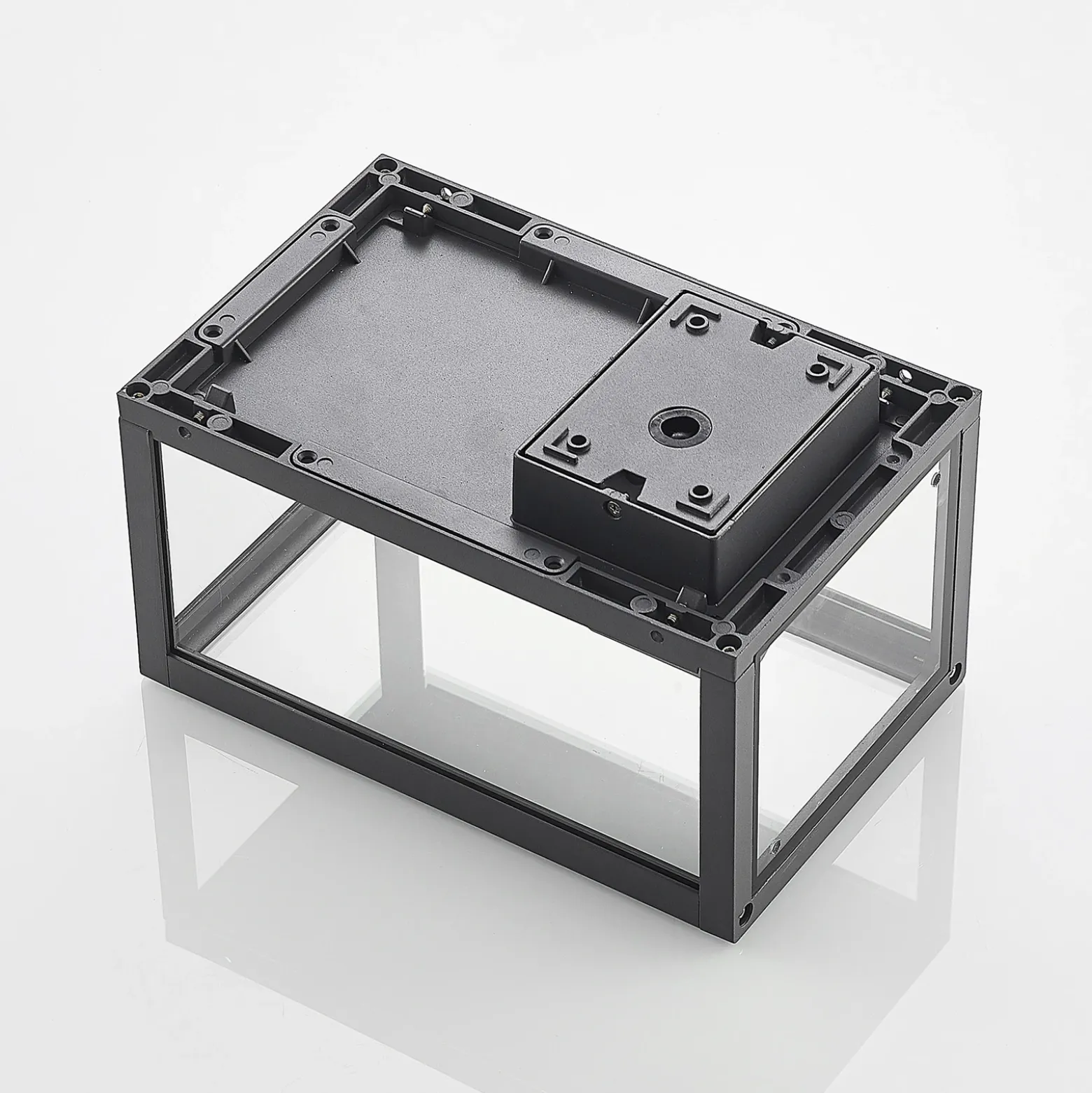 Aplique para exterior Lindby Giavanna, 28 cm, antracita, IP44, E27